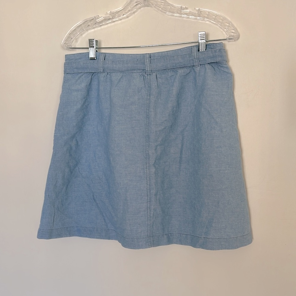 Madewell Denim Button Front Tie Mini Skirt - Picture 6 of 8